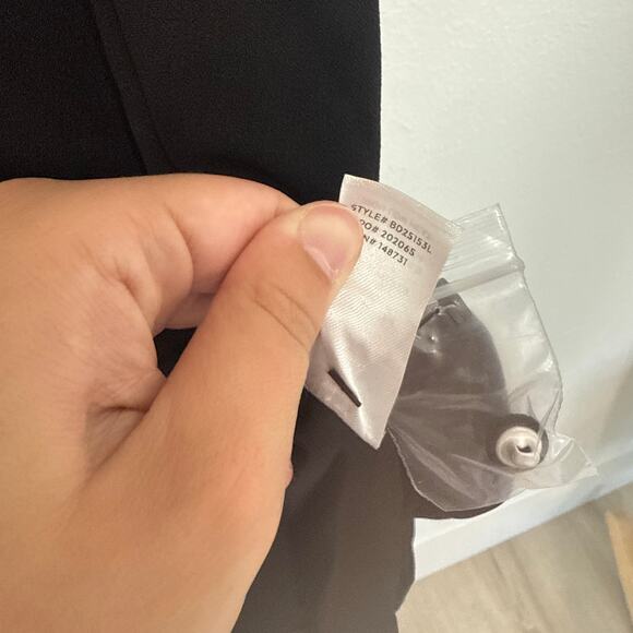 NWT Lulus Seraphina Black Asymmetrical Column Maxi Dress Formal Black Tie Medium - Picture 10 of 10